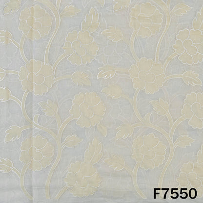 Dyeable Thread Pacth Work Mul Chanderi Fabric - F7550