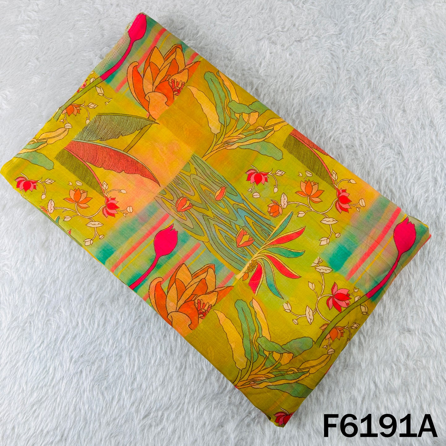Digital Print Muslin Cotton Fabric - F6191