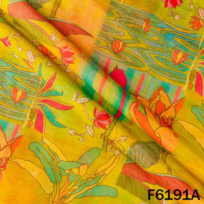 Digital Print Muslin Cotton Fabric - F6191