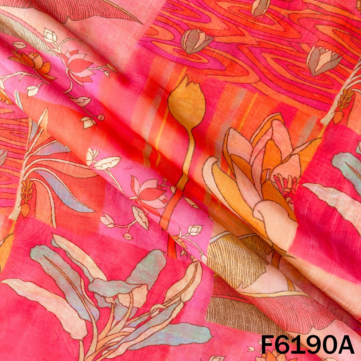 Digital Print Muslin Cotton Fabric - F6190