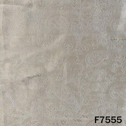 Dyeable Self Jacquard Tissue Fabric - F7555