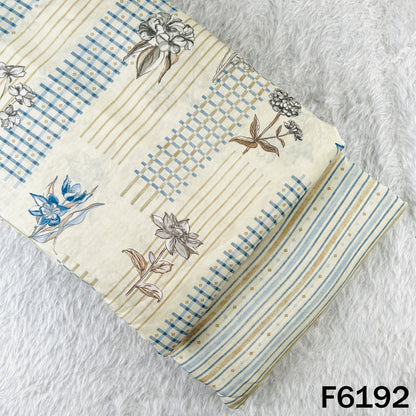 Digital Print Muslin Cotton Fabric - F6192