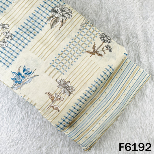 Digital Print Muslin Cotton Fabric - F6192