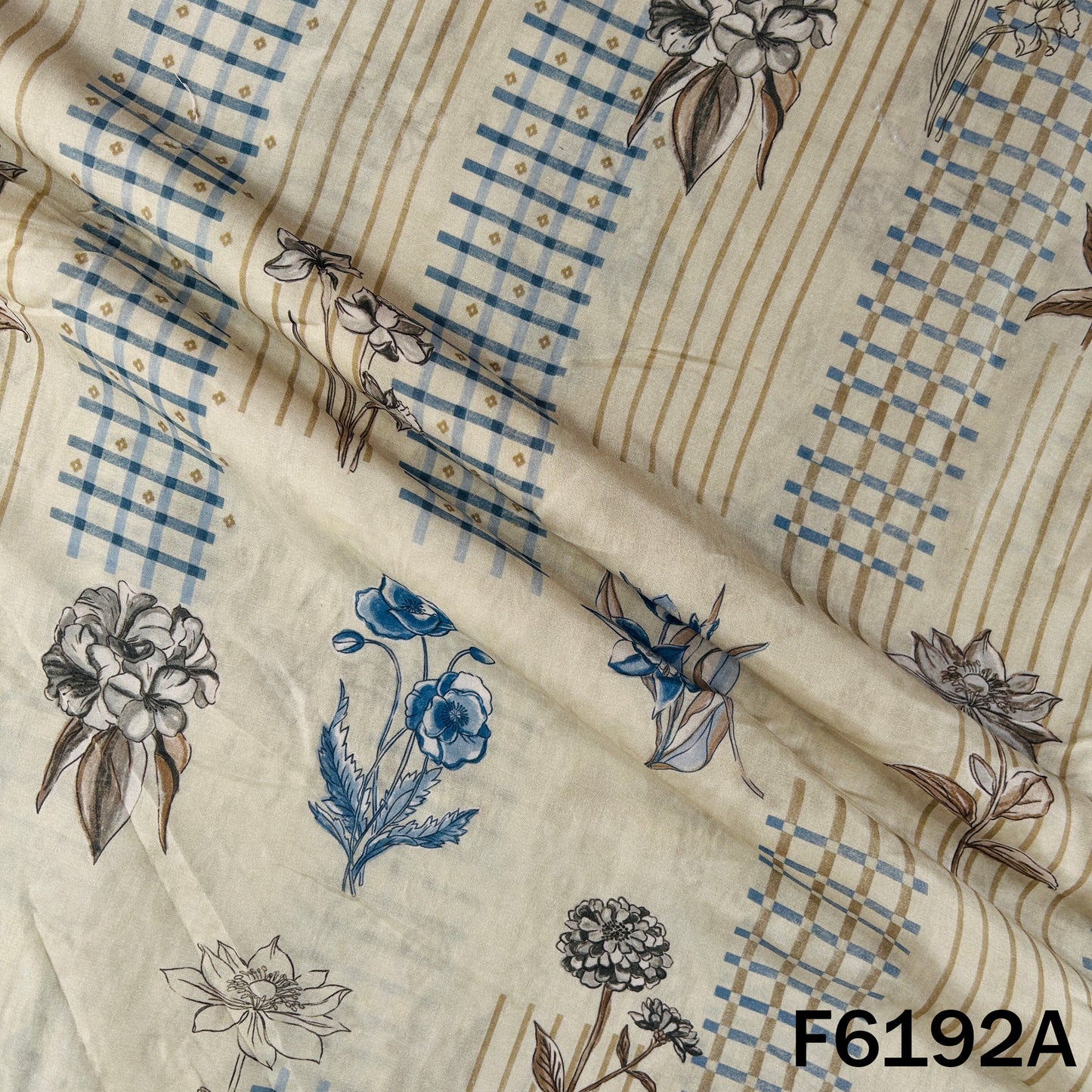 Digital Print Muslin Cotton Fabric - F6192