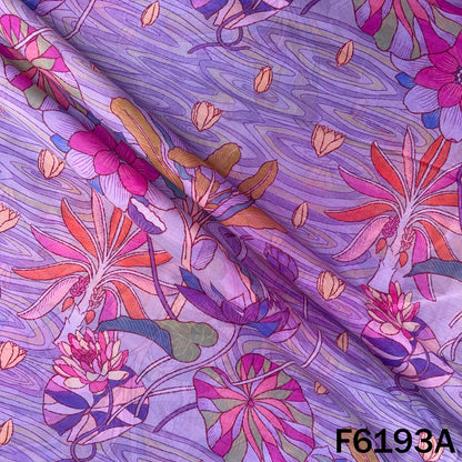 Digital Print Muslin Cotton Fabric - F6193