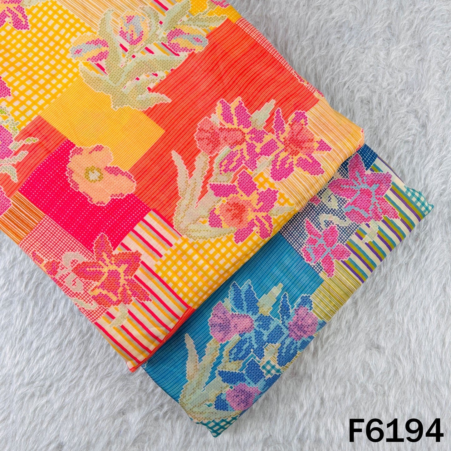 Digital Print Muslin Cotton Fabric - F6194