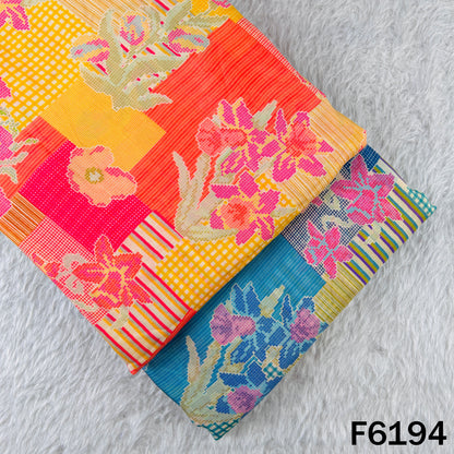 Digital Print Muslin Cotton Fabric - F6194