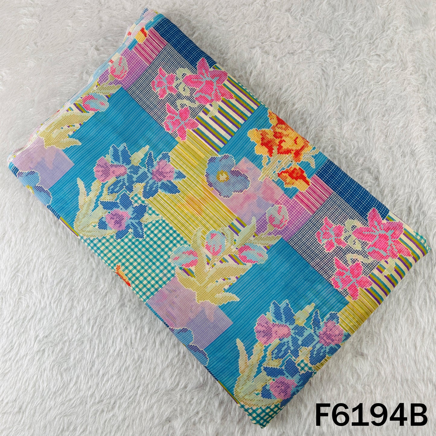 Digital Print Muslin Cotton Fabric - F6194