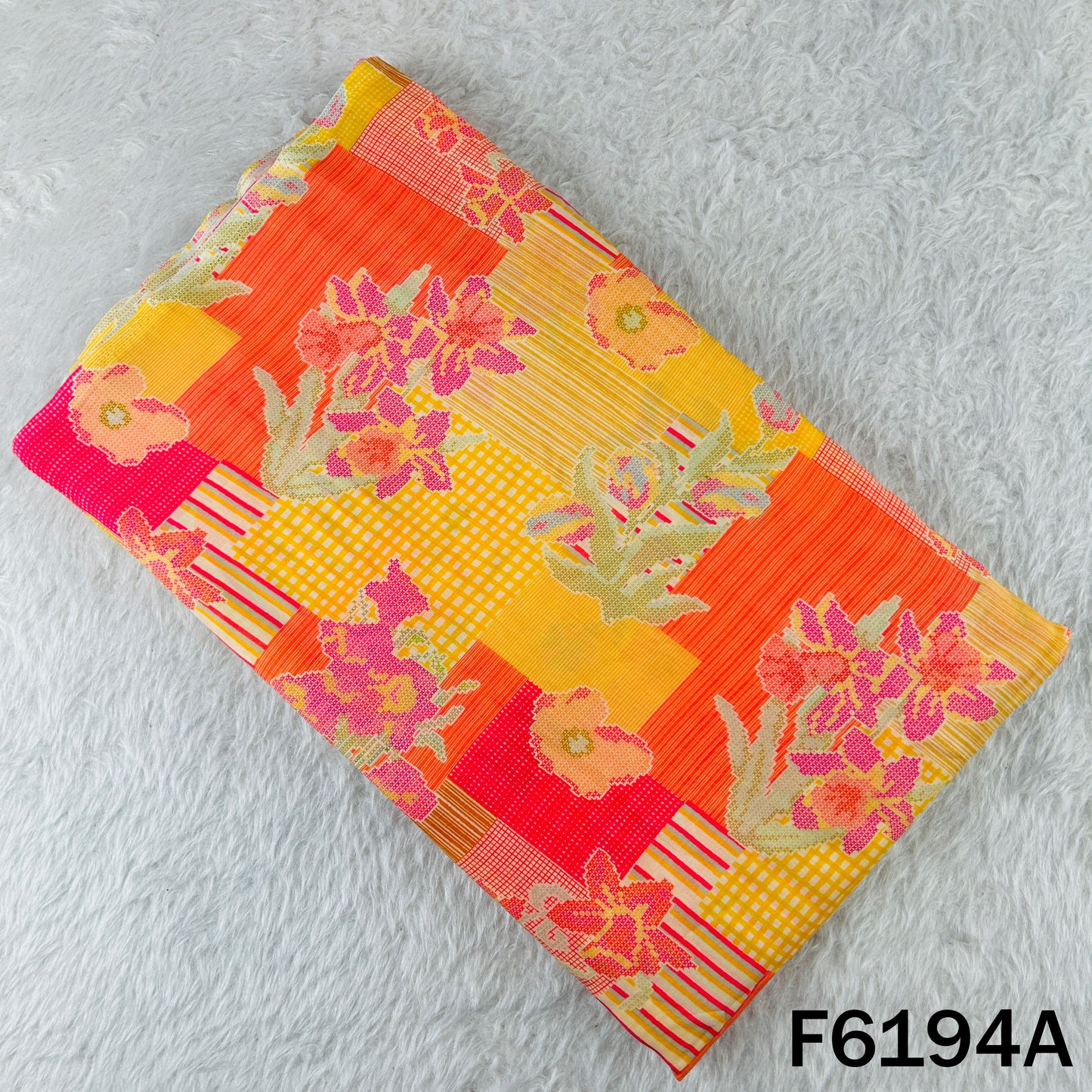 Digital Print Muslin Cotton Fabric - F6194