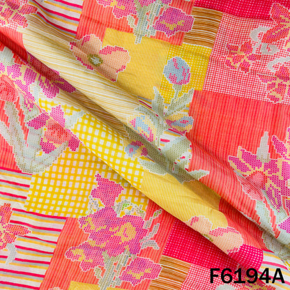 Digital Print Muslin Cotton Fabric - F6194