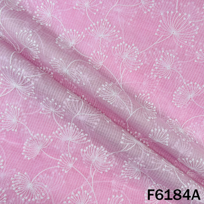 Thread Embroidered Kota Cotton Fabric - F6184