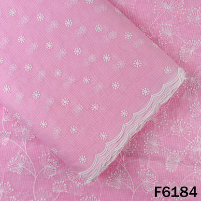 Thread Embroidered Kota Cotton Fabric - F6184