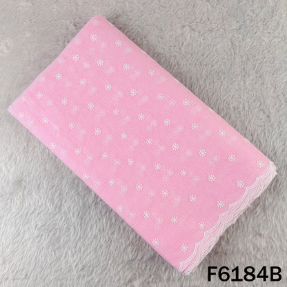 Thread Embroidered Kota Cotton Fabric - F6184
