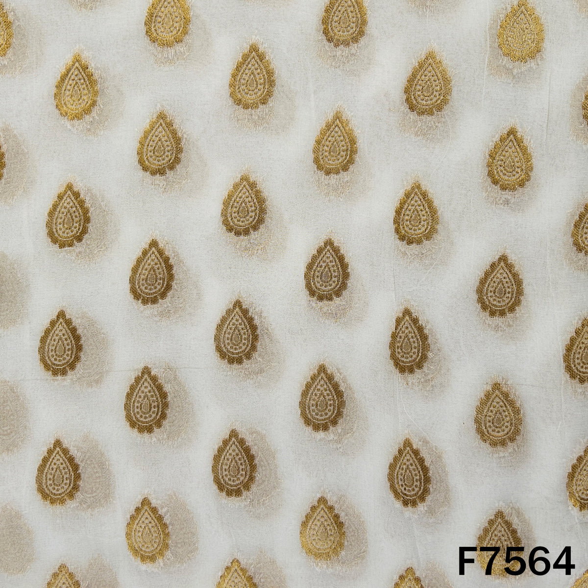 Dyeable Zari Work Georgette Fabric - F7564
