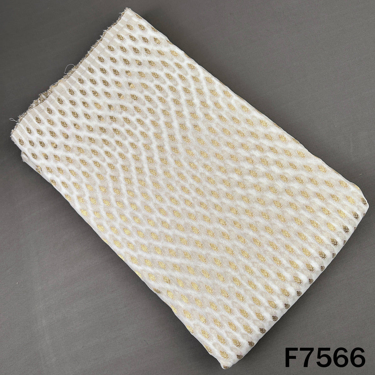Dyeable Zari Work Georgette Fabric - F7566