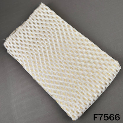 Dyeable Zari Work Georgette Fabric - F7566