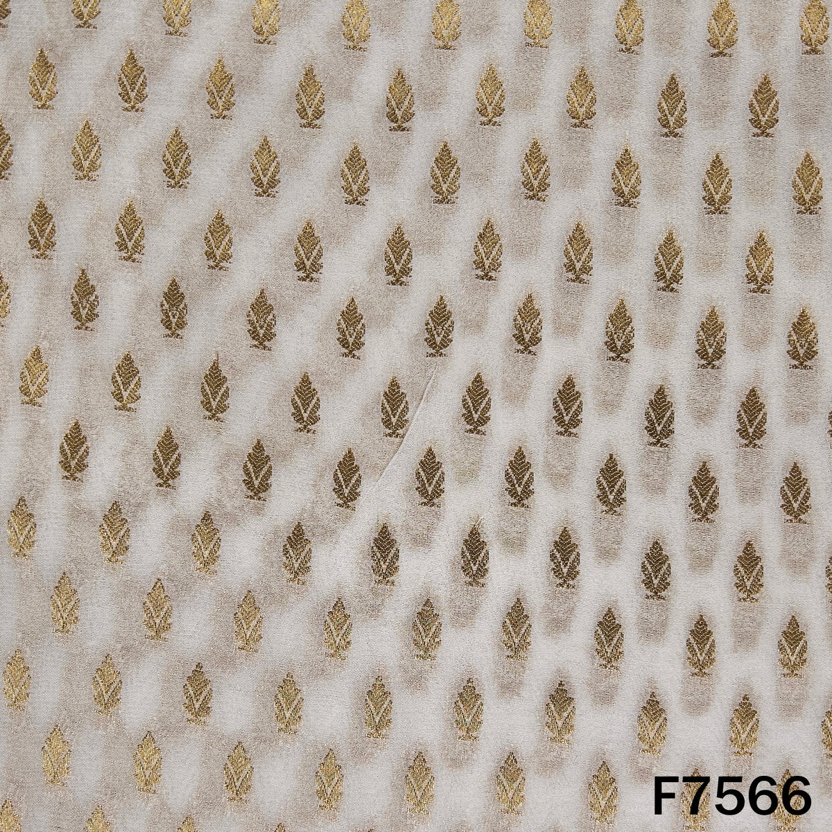 Dyeable Zari Work Georgette Fabric - F7566