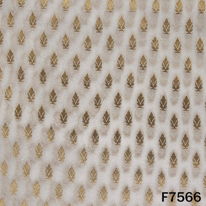 Dyeable Zari Work Georgette Fabric - F7566