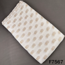 Dyeable Zari Work Jute Silk Fabric - F7567