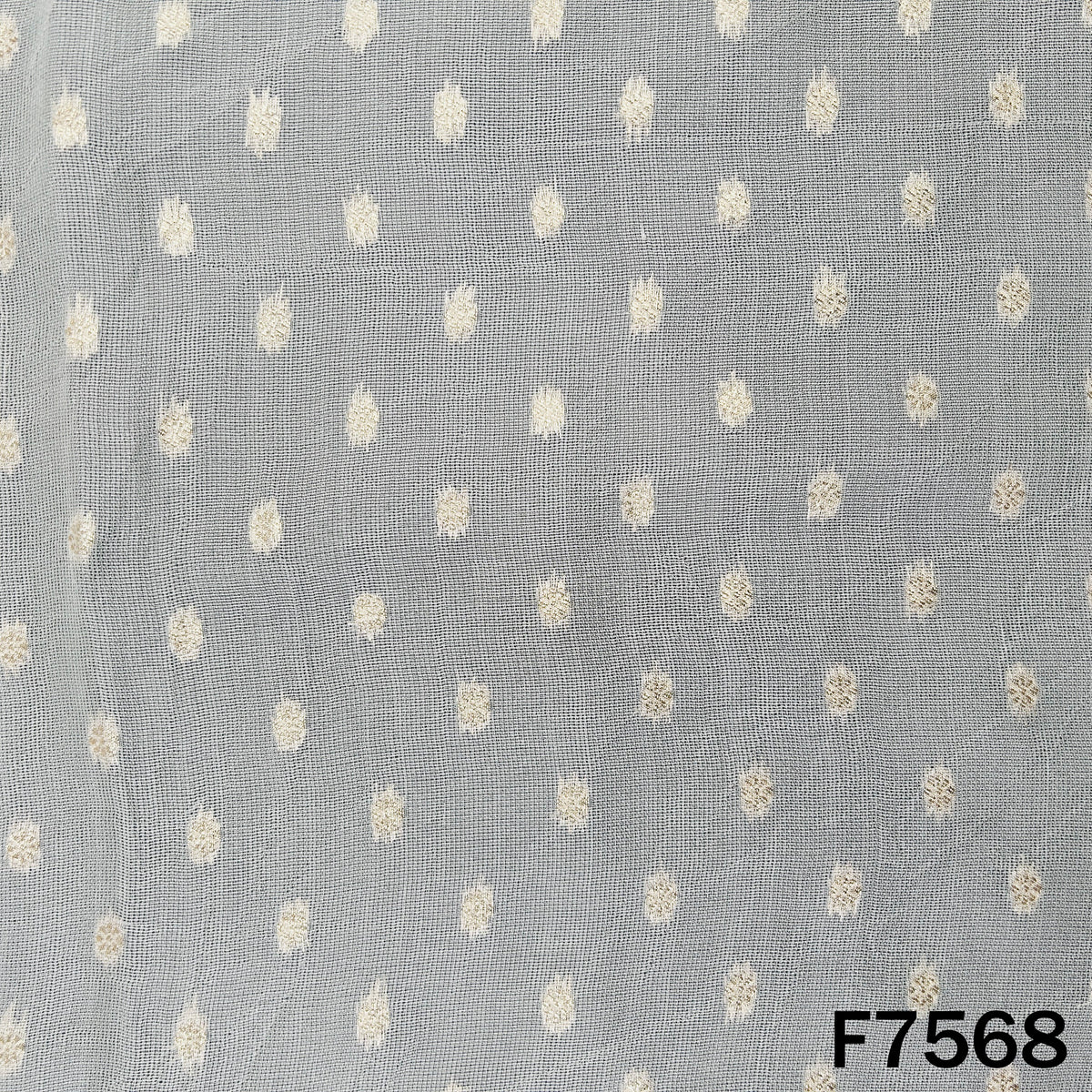 Dyeable Zari Work Jute Silk Fabric - F7568