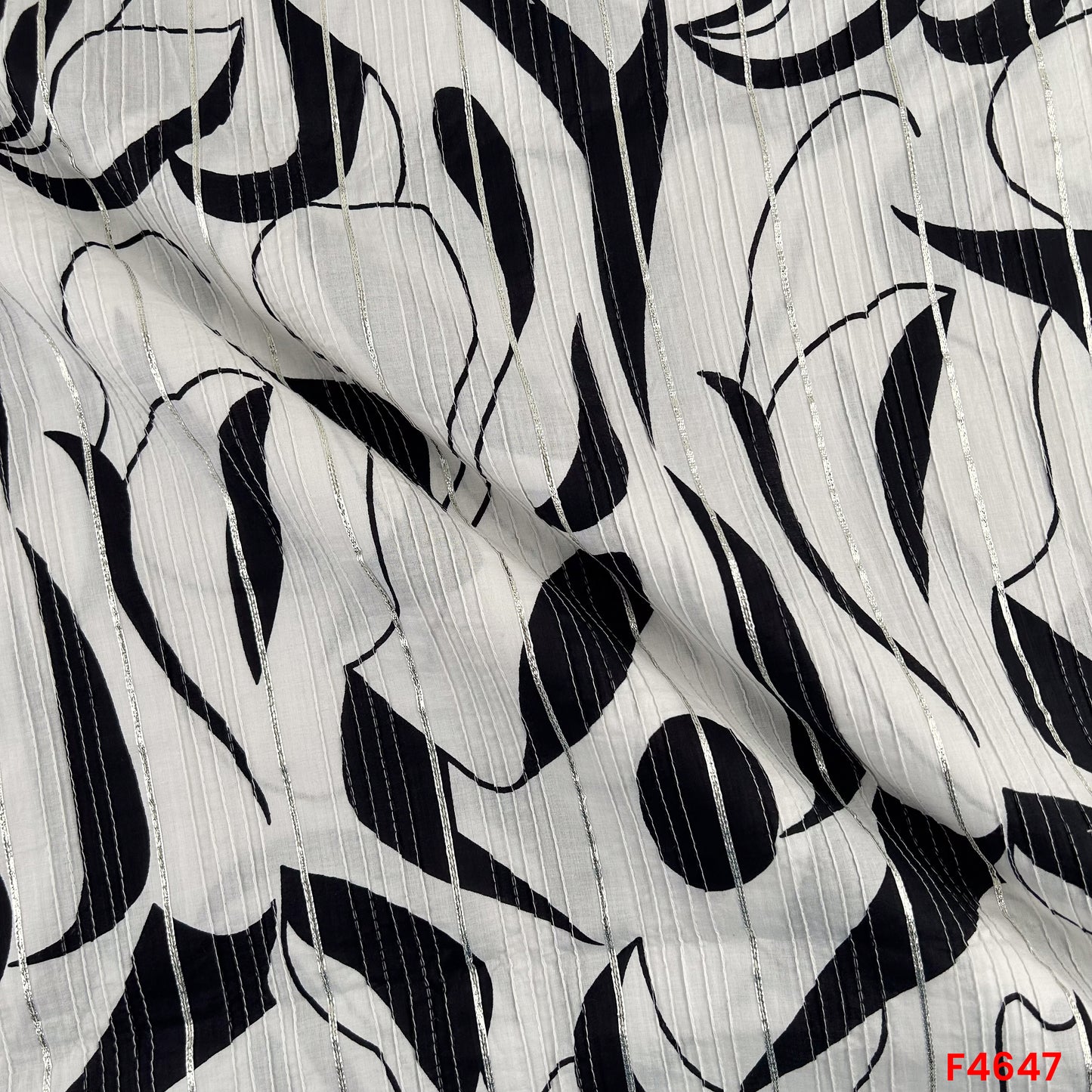 Printed Pintex Gotta Patti Cotton Fabric- F4647