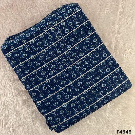 Printed Pintex Gotta Patti Cotton Fabric- F4649