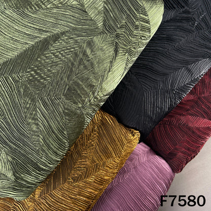 Pleated Shimmer Organza Fabric - F7580