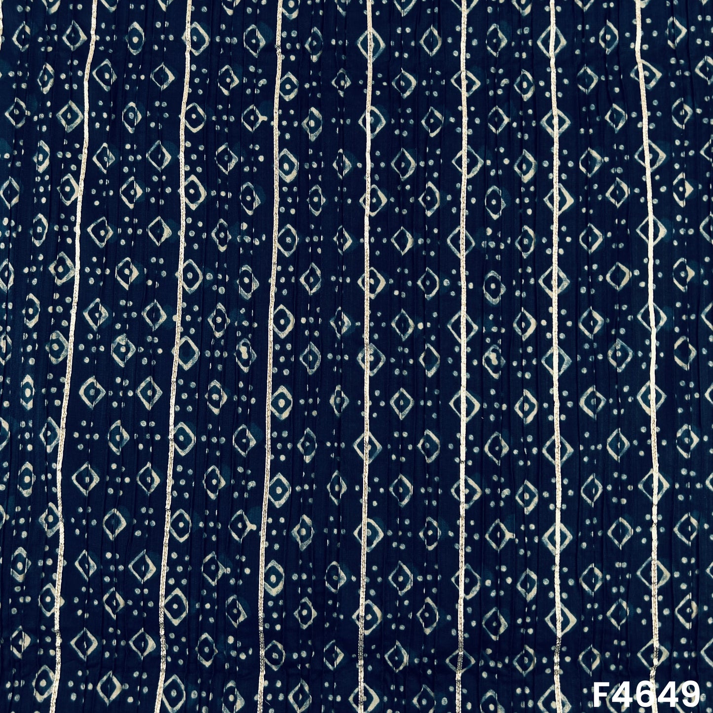 Printed Pintex Gotta Patti Cotton Fabric- F4649