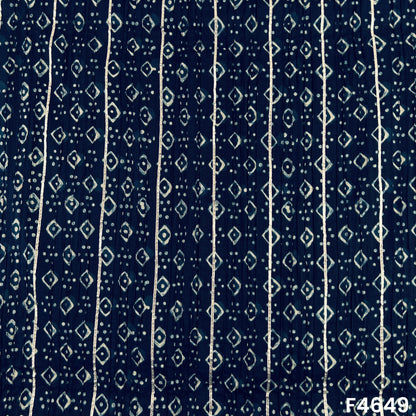 Printed Pintex Gotta Patti Cotton Fabric- F4649