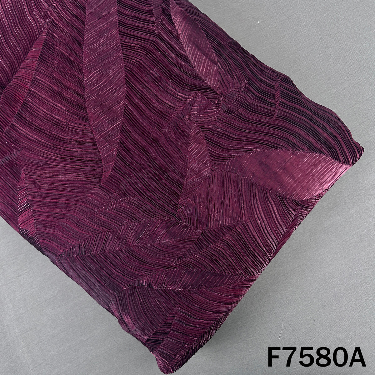 Pleated Shimmer Organza Fabric - F7580