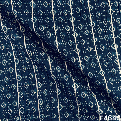 Printed Pintex Gotta Patti Cotton Fabric- F4649