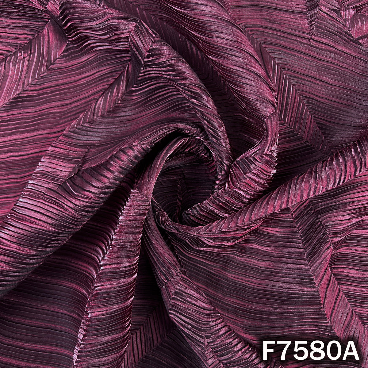 Pleated Shimmer Organza Fabric - F7580