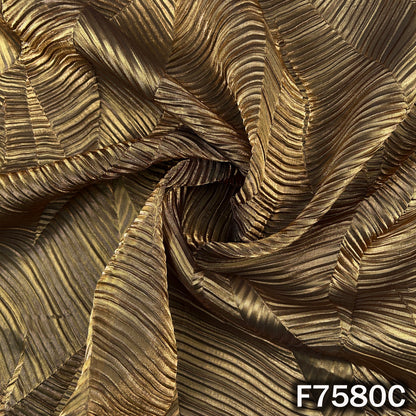 Pleated Shimmer Organza Fabric - F7580