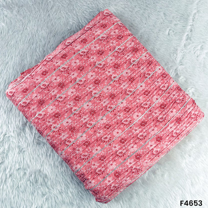 Printed Pintex Gota Patti Cotton Fabric- F4653