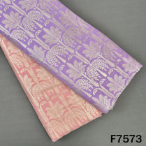 Zari Work Pure Monga Silk Fabric - F7573