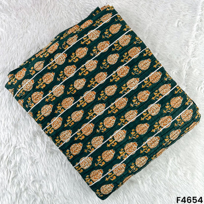 Printed Pintex Gota Patti Cotton Fabric- F4654