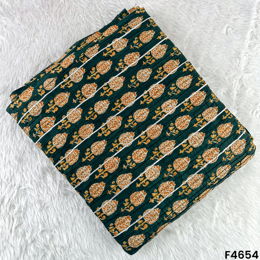 Printed Pintex Gota Patti Cotton Fabric- F4654