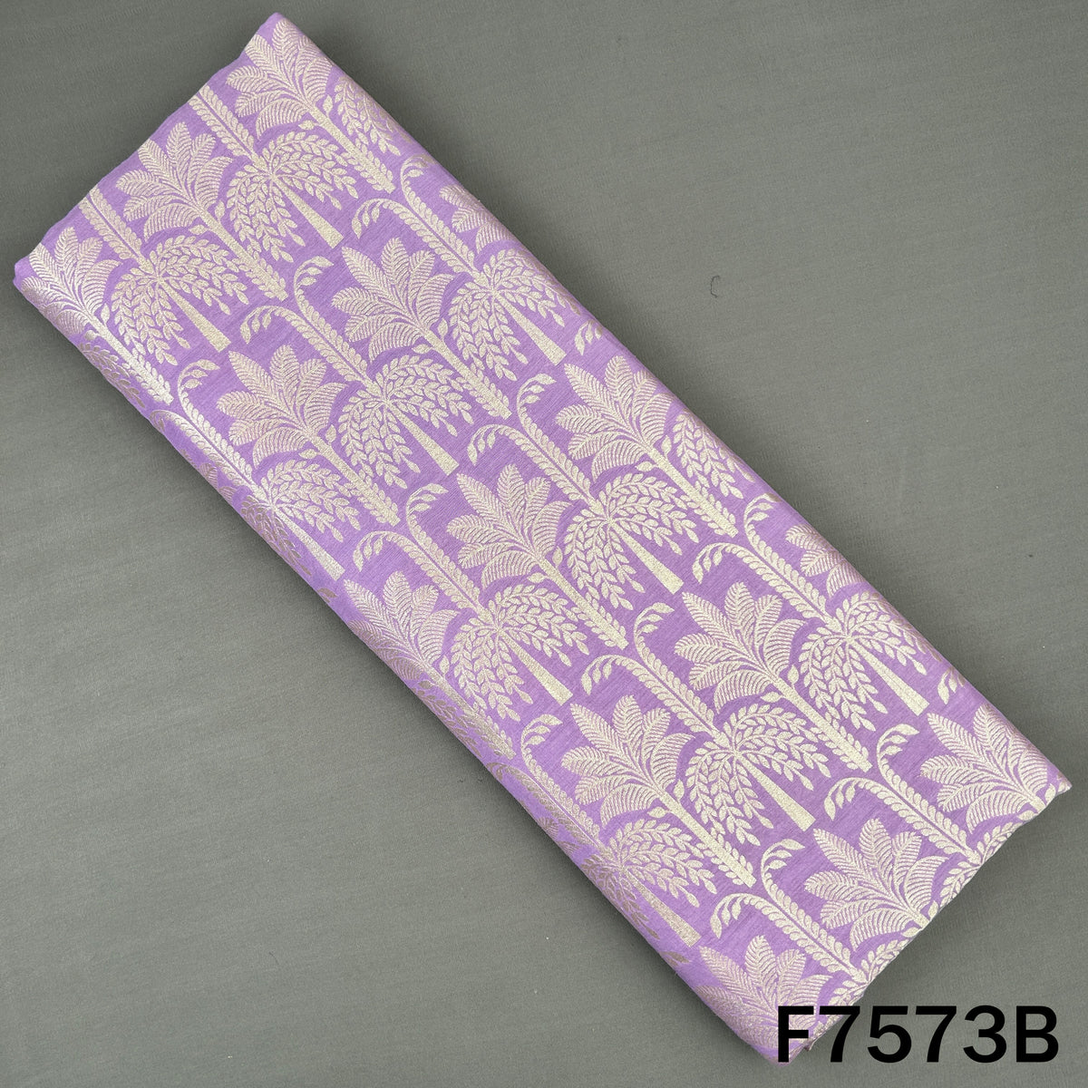 Zari Work Pure Monga Silk Fabric - F7573