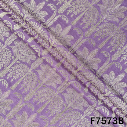 Zari Work Pure Monga Silk Fabric - F7573