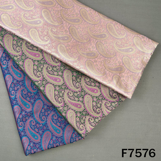 Self Jaquard Brocade Silk Fabric - F7576