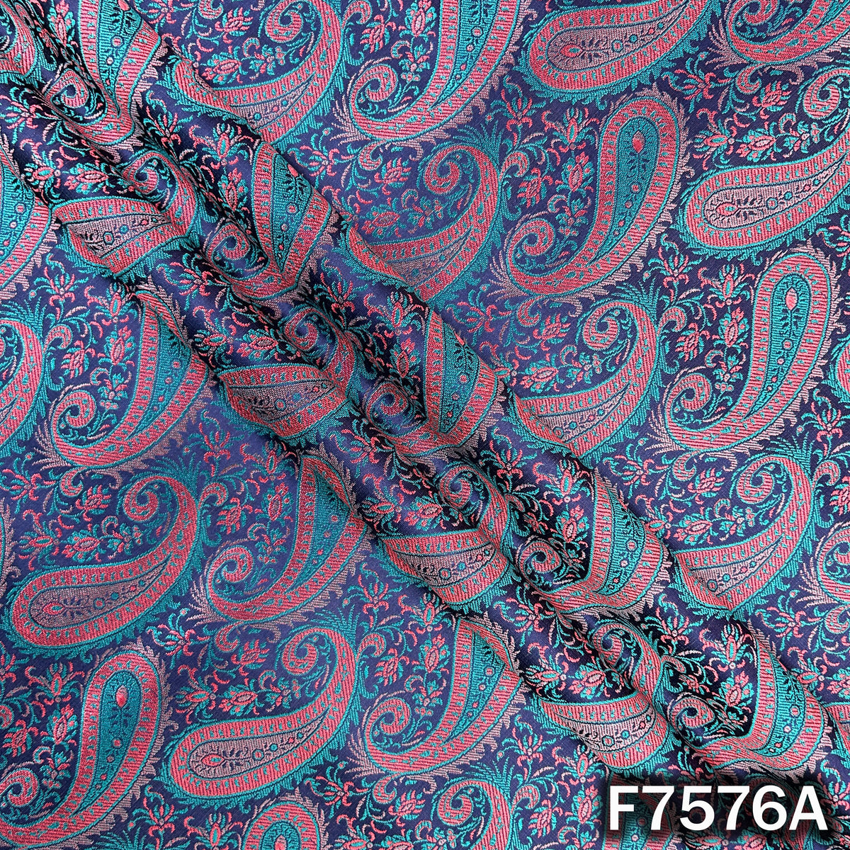 Self Jaquard Brocade Silk Fabric - F7576