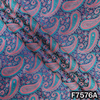 Self Jaquard Brocade Silk Fabric - F7576