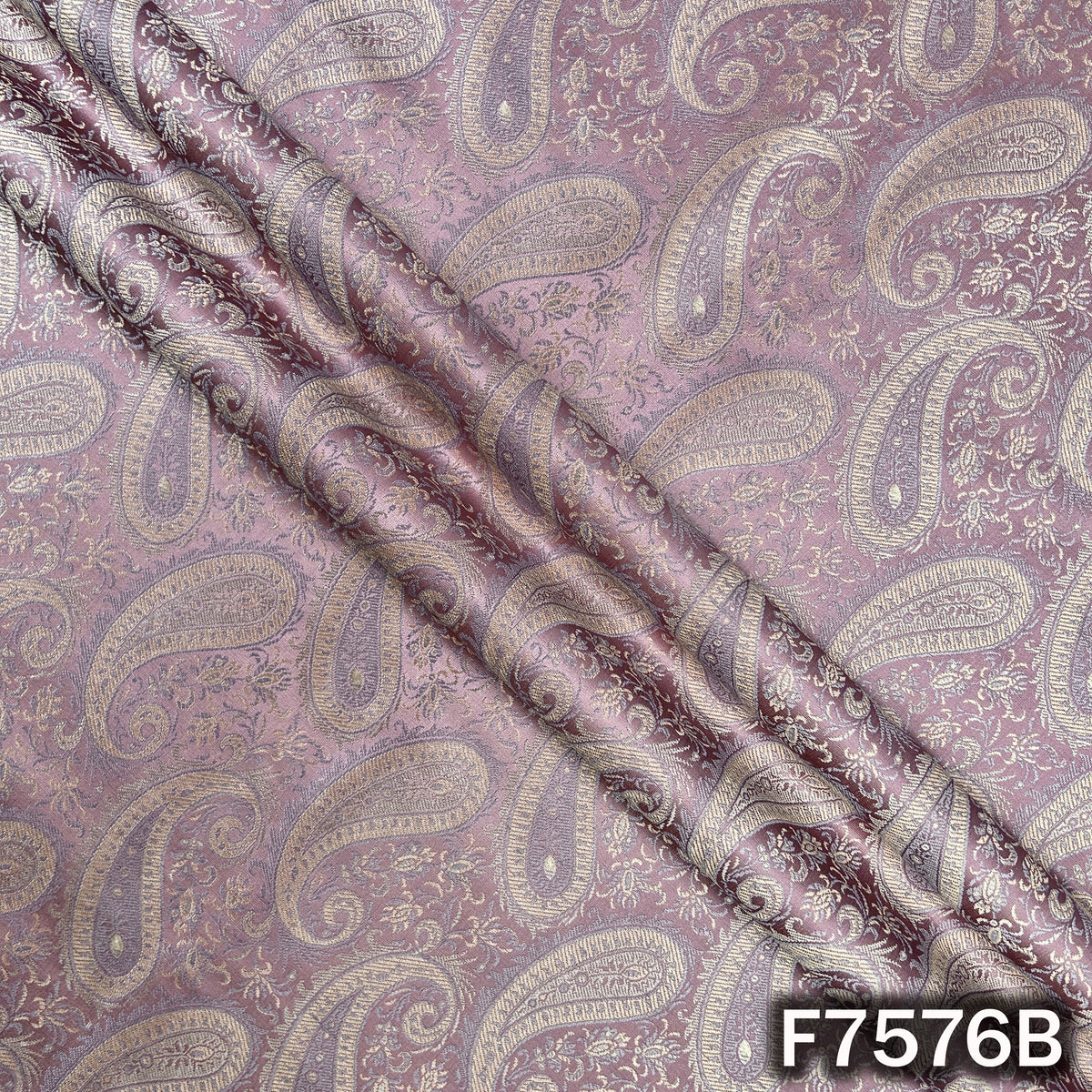 Self Jaquard Brocade Silk Fabric - F7576