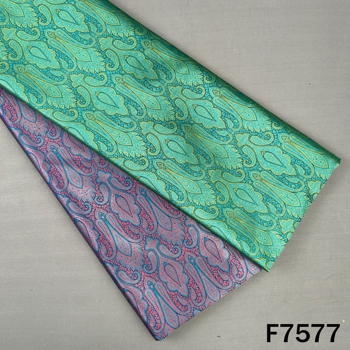 Self Jaquard Brocade Silk Fabric - F7577