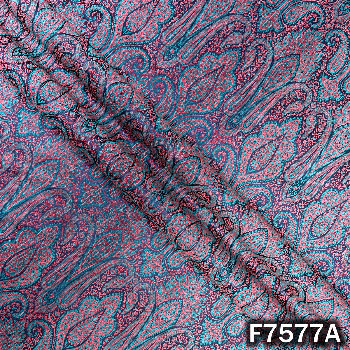 Self Jaquard Brocade Silk Fabric - F7577