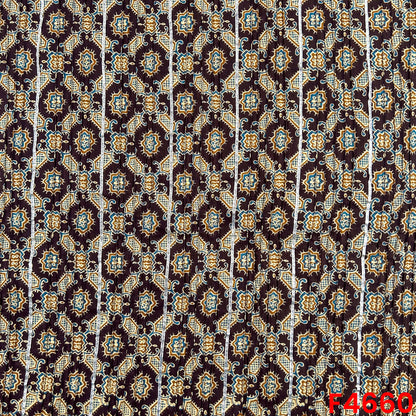 Printed Pintex Gota Patti Cotton Fabric- F4660