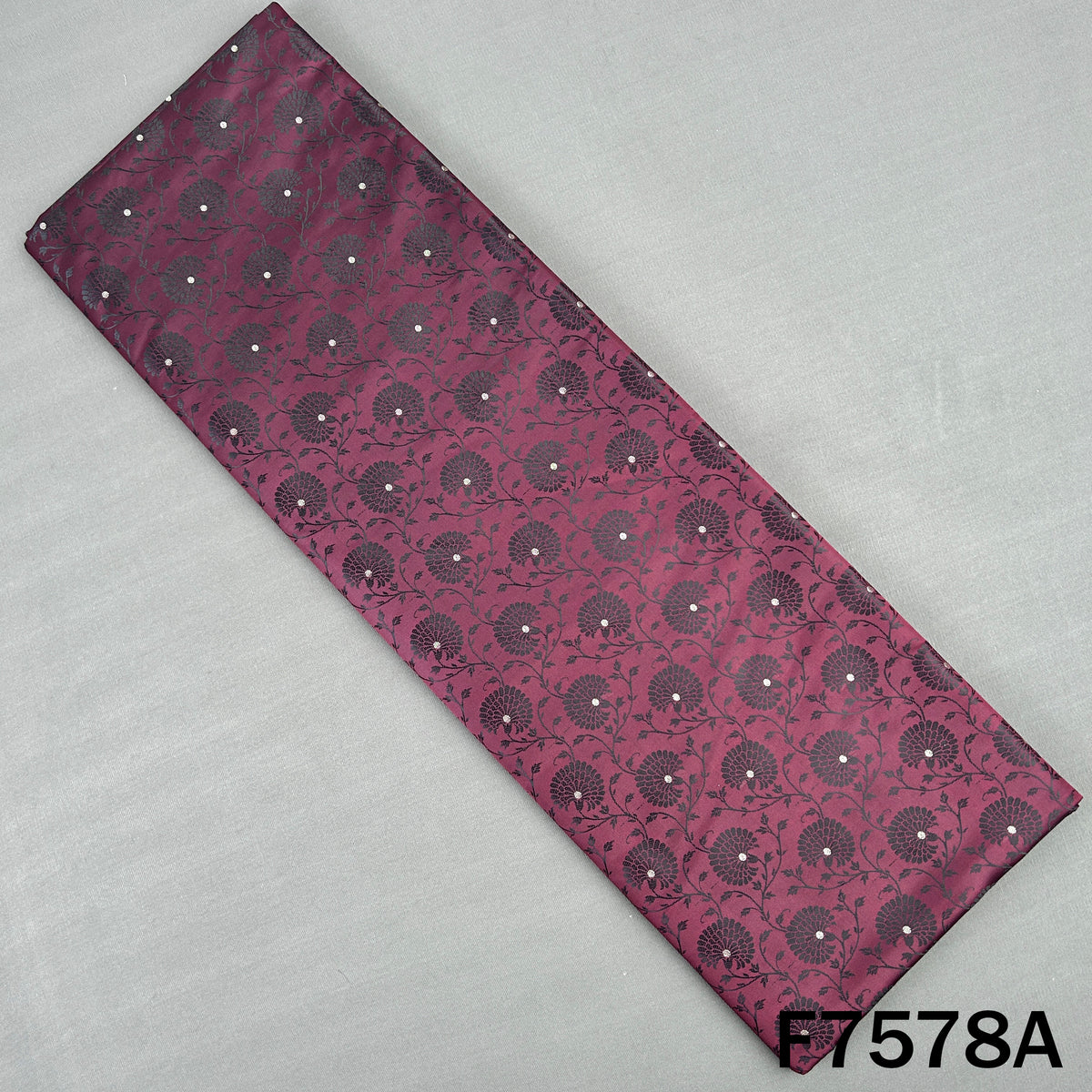 Self Jaquard Brocade Silk Fabric - F7578