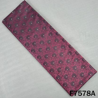 Self Jaquard Brocade Silk Fabric - F7578
