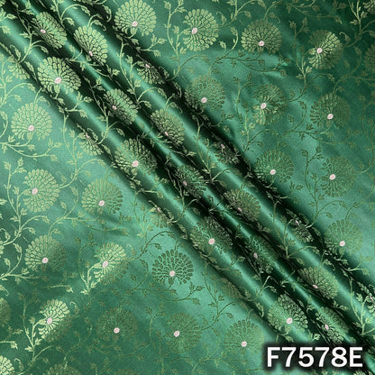 Self Jaquard Brocade Silk Fabric - F7578