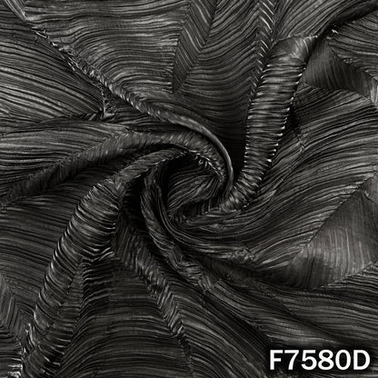 Pleated Shimmer Organza Fabric - F7580